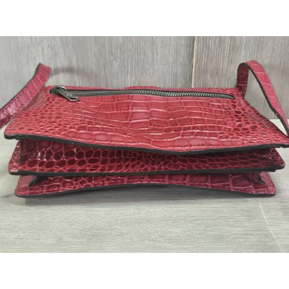 Patricia Nash Tauriana Leather Crossbody Organizer RED Leather